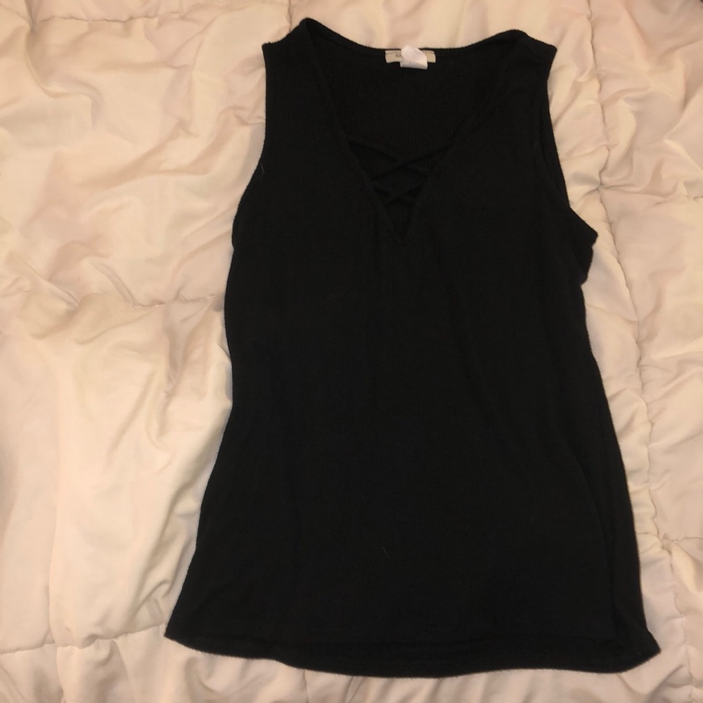 Black tank top